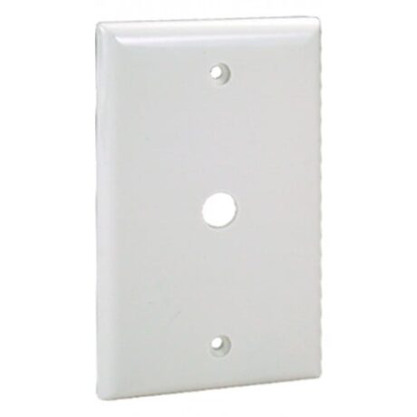 1-Gang, 0.406'' DIA. Phone/Cable Standard Size Lexan Wallplate OP11-W