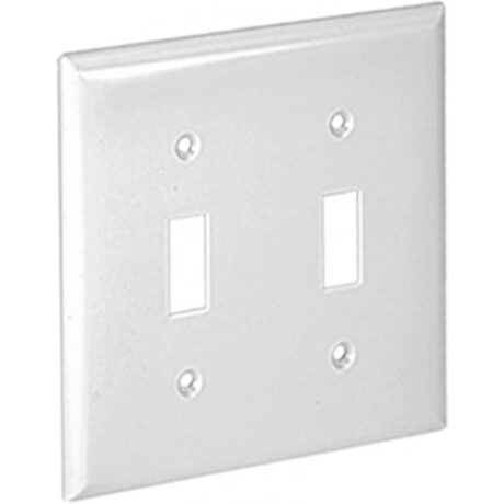 2-Gangs Toggle Switch Standard Size Lexan Wallplate OP2-I