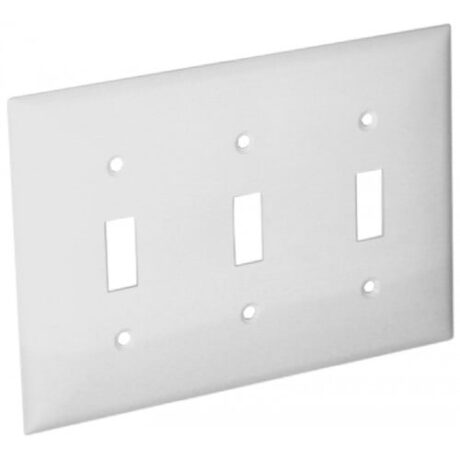 3-Gangs Toggle Switch Standard Size Lexan Wallplates OP3-W