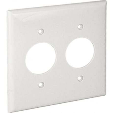 2-Gangs 1.406'' Single Receptacle Standard Size Lexan Wallplate OP72-W