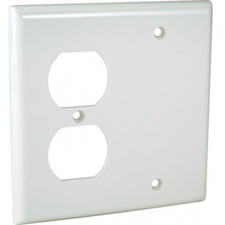2-Gangs, Blank/Duplex Standard Size Lexan Wallplate OP813-W