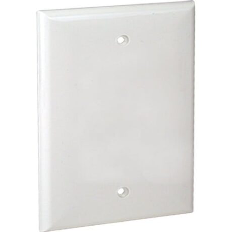 1-Gang, Blank (Box Mount) Jumbo Size Lexan Wallplate OPJ13-W