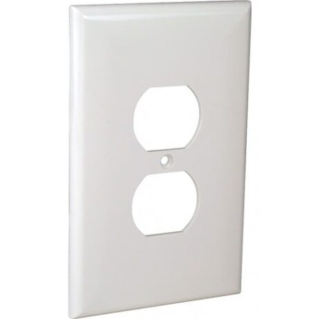 1-Gang Duplex Receptacle  Jumbo Size Lexan Wallplate OPJ8-I