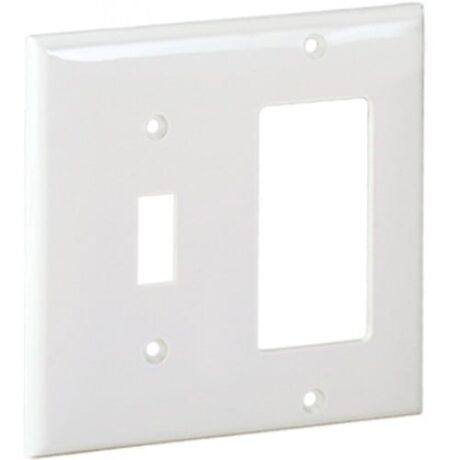 2-Gangs, Toggle Switch and Decorative or GFCI Mid-Size Lexan Wallplate OPM126-I