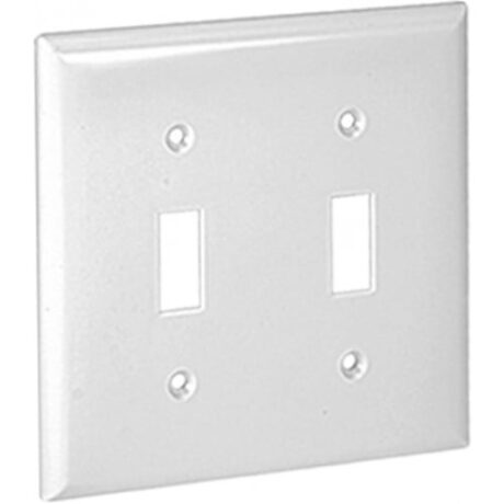 2-Gangs, Toggle Switch Mid-Size Lexan Wallplate OPM2-I