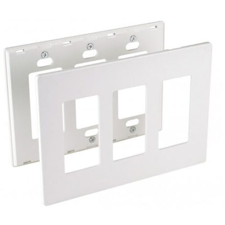2-Piece, 3-Gangs Snap-On Decorative Lexan Wallplates OPS263-A