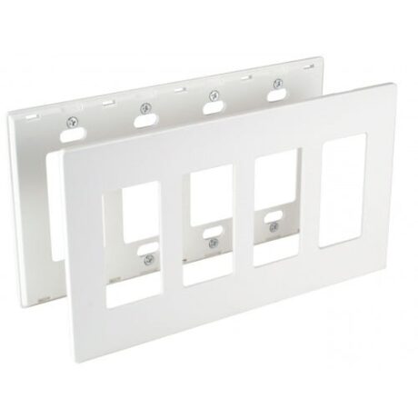 2-Piece, 4-Gangs Snap-On Decorative Lexan Wallplate OPS264-A