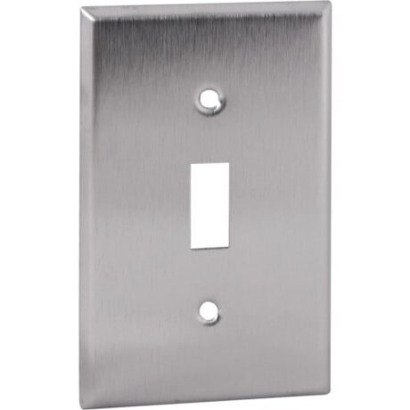 1 Gang, Toggle Switch Stainless Steel Wallplate OS1
