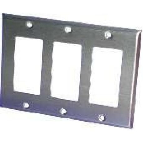 3 Gang, Decorative or GFCI Stainless Steel Wallplate OS263
