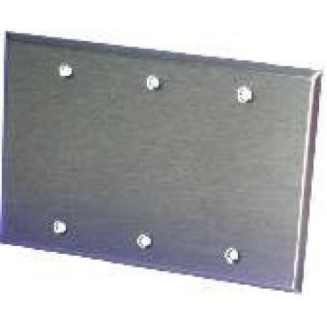 3 Gang, Blank Stainless Steel Wallplate OS33