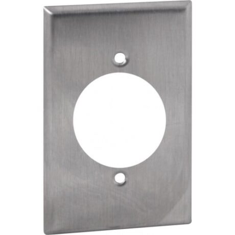 1 Gang, 1.625” Single Receptacle Stainless Steel Wallplate OS705