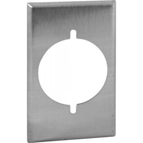 1 Gang Power Outlet, 2.156” Dia. Stainless Steel Wallplate OS724