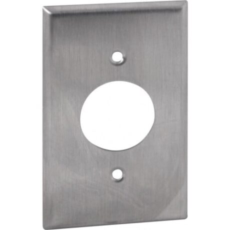 1 Gang, 1.406” Single Receptacle Stainless Steel Wallplate OS7