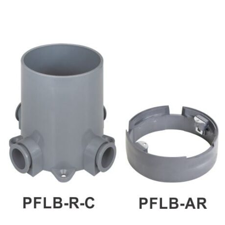 PVC FLOOR BOX AND RING FOR CONCRETE FLOORS PFLB-R-C