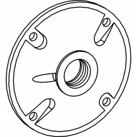 4” ROUND COVER, 1 OUTLET HOLES - 1/2” SIZE DEVICE MOUNT - BRONZE RC-1-BR