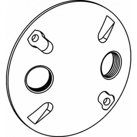 4” ROUND COVER, 2 OUTLET HOLES - 1/2” SIZE DEVICE MOUNT - BRONZE RC-2-BR