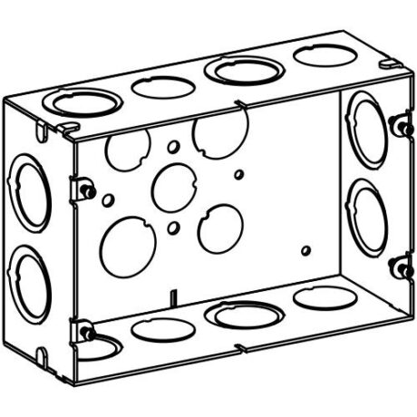 2-1/2” DEEP, 2-GANG MULTIGANG DEEP SWITCH BOX WITH 1/2” & 3/4” KO SDB-2
