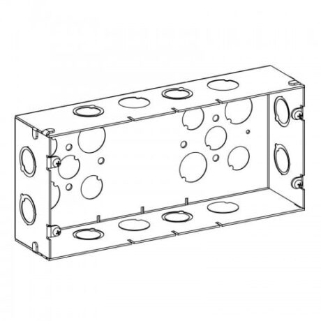 2-1/2” DEEP, 4-GANG MULTIGANG DEEP SWITCH BOX WITH 1/2” & 3/4” KO SDB-4