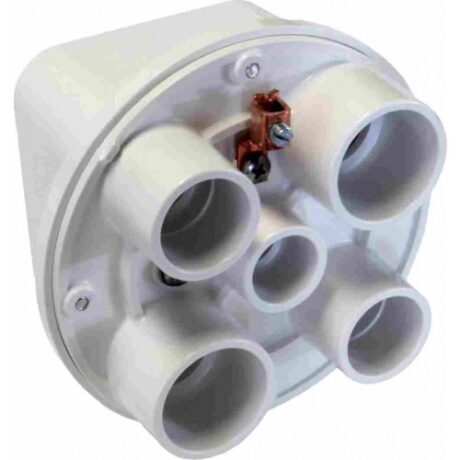 SWIMMING POOL JUNCTION BOXES (1) - 1/2”, (2) - 3/4” & (2) - 1” - WHITE SJB100-5-W