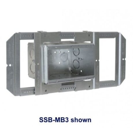 PREASSEMBLED SIMPLE SUPPORT BRACKET WITH 3-1/2” DEEP MULTIGANG MASONRY BOX-SSB-MB6
