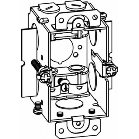 2-1/2” DEEP, GANGABLE 1-GANG OLD WORK TIGERGRIP BOX WITH MC CLAMPS TG-1-MC