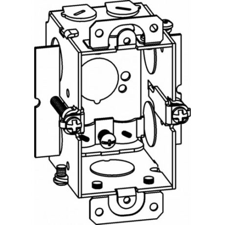 2-1/2” DEEP, GANGABLE 1-GANG OLD WORK TIGERGRIP BOX WITH NM CLAMPS TG-1-NM