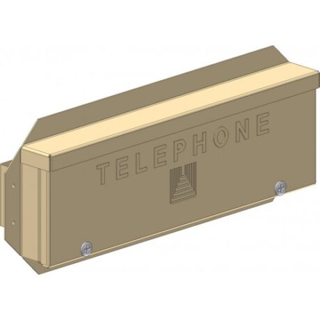 SINGLE RESIDENCE SERVICE ENCLOSURE WITH EMBOSSED ”TELEPHONE”TEXT & PROTECTOR BRACKET UM1020-PH