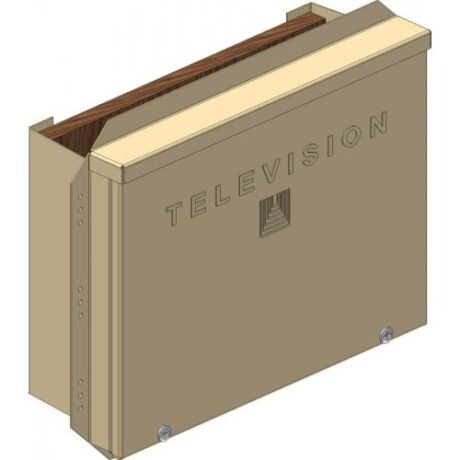 MODULAR INTERFACE SERVICE ENCLOSURE WITH EMBOSSED ”TELEVISION” TEXT & PLYWOOD BACK BRACKET UM1100-TV