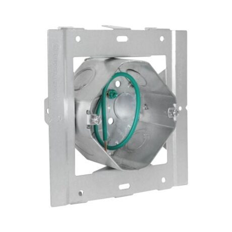 4” (4O), 2-1/8” DEEP WELDED OCTAGON BOX WITH BUILT-IN ADAPTER, ADJUSTABLE FROM FLUSH TO 1-1/2” FA-UMAB-4R