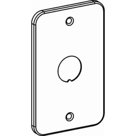 3/16” RAISED, UTILITY BOX COVER WITH 1/2” KO WHBC-BK