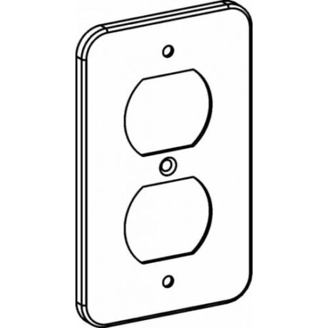 3/16” RAISED, UTILITY BOX DUPLEX RECEPTACLE COVER WHBC-DR