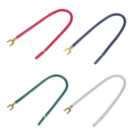 8” CU. #12AWG STRANDED WIRE TAIL WITH PRE-STRIPPED AND FLANGED SPADE TERMINAL WTST-8-GR - Image 2