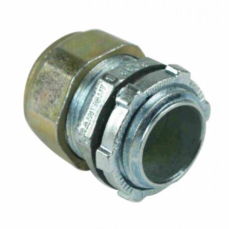 ZINC DIE-CAST EMT CONNECTORS COMPRESSION TYPE & RAIN-TIGHT OF603-W - Image 1