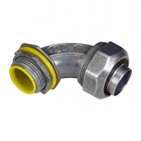 ZINC DIE-CAST LIQUID TIGHT CONN. 90° ANGLE INSULATED THROAT LTI90-350