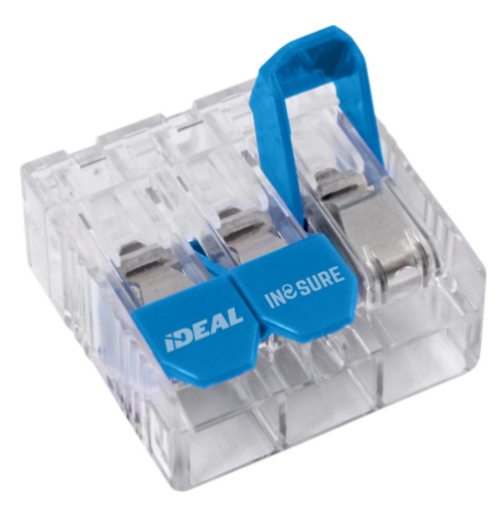 Ideal 30-25L33J In-Sure Lever Wire Connectors 10 AWG 3-Port Jar of 225