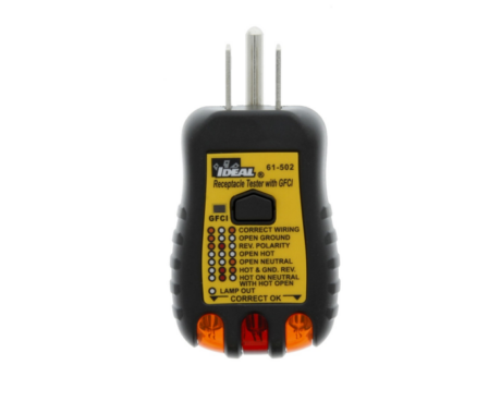 Ideal 61-502 120V Ac Gfci Receptacle Tester
