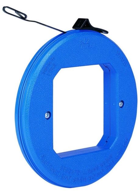Ideal 31-010 Fish Tape 50 Ft. Blued Steel Thumb Winder