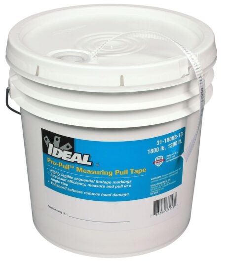 Ideal 31-1800B-13 Pro-Pull Measuring Pulltape 1800Lb 1300Ft Bucket