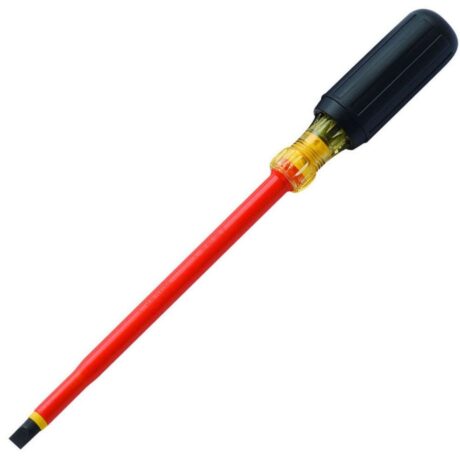 Ideal 35-9168 Slotted 3/8" X 8" Insulated Screwdriver - Image 1