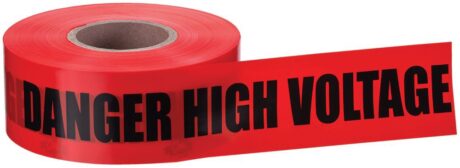 Ideal 42-052 Tape - Danger High Voltage (Red) 3" X 1000Ft