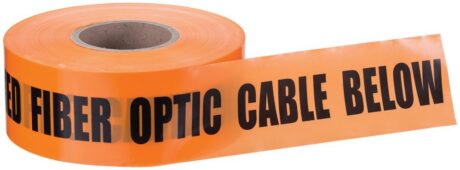 Ideal 42-104 Tape - Caution Buried Fiber Optic Line Below (Orange) 3" X 1000Ft