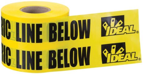 Ideal 42-152 Tape - Caution Buried Electric Line (Yellow) 6" X 1000Ft