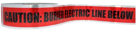 Ideal 42-201 Tape - Caution Buried Electric Line (Red) 3" X 1000Ft