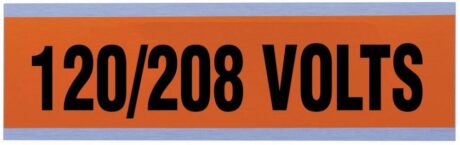Ideal 44-295 Voltage And Conduit Marker Cards 2-1/4X9" Legend 120/208V