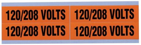 Ideal 44-296 Volt & Conduit Marker Legend: 120/208V Medium 1-1/8 X 37347