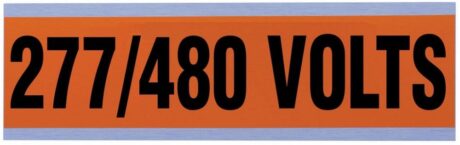 Ideal 44-298 Voltage And Conduit Marker Cards 2-1/4X9" Legend 277/480V