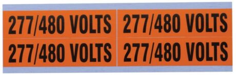 Ideal 44-299 Volt & Con. Marker Legend: 277/480V Medium 1-1/8 X 37347