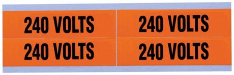 Ideal 44-358 Voltage & Conduit Marker "240V" Med 5/Card