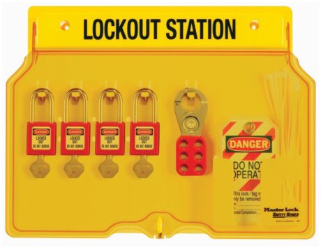 Ideal 44-778 Lockout Station W/4 Locks 5 Tags 3 Hasps