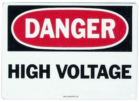 Ideal 44-863 Safety Sign - High Voltage - 7" X 10" Ssp